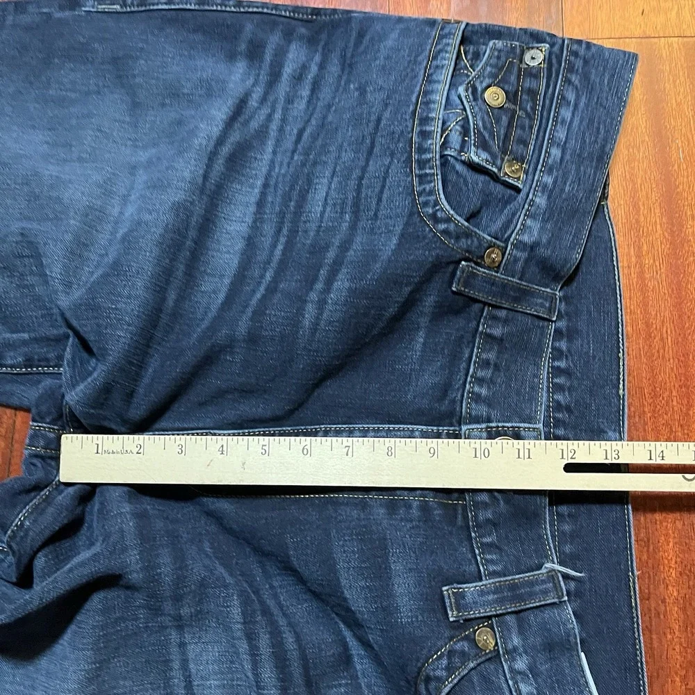 Vintage True Religion Jeans Mens 44x32 Made in USA Billy Bootcut Whiskering Dark